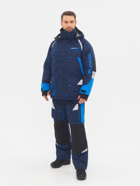 Картинка Костюм зимний Huntsman "Yakutia", Galaxy Breathable, тёмно-синий (52-54/170-176) от магазина Главный Рыболовный