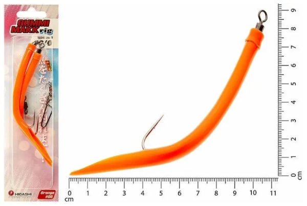 Картинка Оснастка Higashi Gummi Makk rig SB2 №05 Orange (№8-0) от магазина Главный Рыболовный