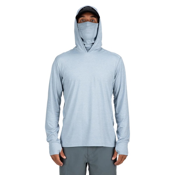 Картинка Термофутболка Simms Solarflex Guide Cooling Hoody, Steel Blue (M) от магазина Главный Рыболовный