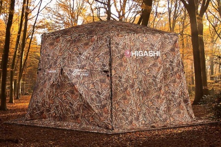 Картинка Кухня-шатер Higashi Chum Camp Camo 330x330x210 см, 4 кармана, 15 кг от магазина Главный Рыболовный