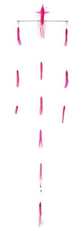 Картинка Оснастка для тунца, лакедры Higashi 18 Left Direction Flock fish 9 Squid, pink tiger от магазина Главный Рыболовный