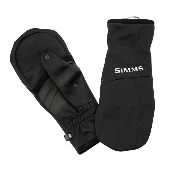 Картинка Рукавицы Simms Freestone Foldover Mitt, Black, (M)                    от магазина Главный Рыболовный