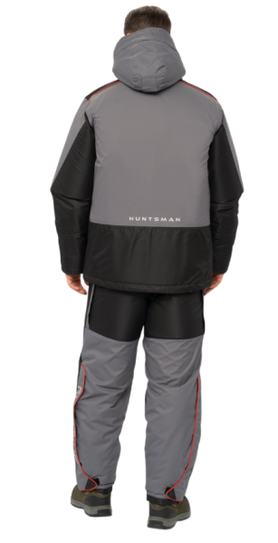 Картинка Костюм зимний Huntsman "Поплавок Siberia Floating", ткань Breathable, серо-чёрный, (56-58/182-188) от магазина Главный Рыболовный