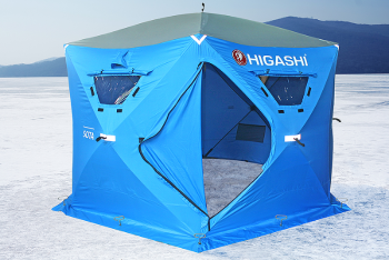 Картинка Палатка зимняя Higashi Sota, стеклокомпозитный каркас, синяя от магазина Главный Рыболовный
