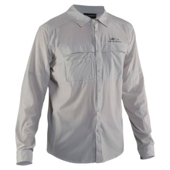 Рубашка Grundens Hooksetter LS Shirt, Glacier Grey (S)           