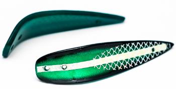Блесна троллинговая Fisherman Скунс, зеленый (зеленый) UV (неосн.) №02