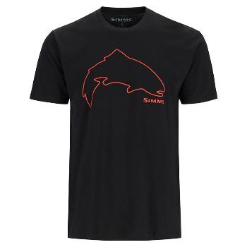 Картинка Футболка Simms Trout Outline T-Shirt, Black (S) от магазина Главный Рыболовный
