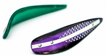 Блесна троллинговая Fisherman Скунс, фиолетовый (зеленый) UV (неосн.) №01