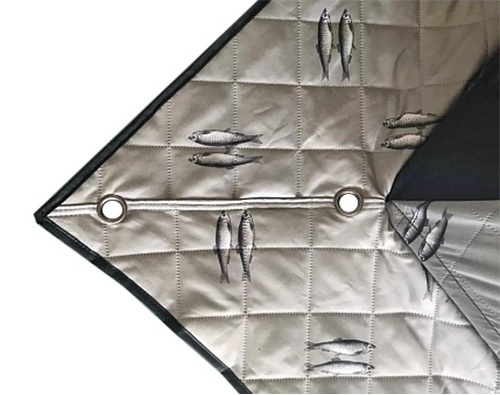 Картинка Палатка зимняя Woodland Ultra, стеклокомпозитный каркас, черно-серая от магазина Главный Рыболовный