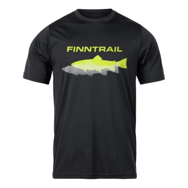 Картинка Футболка Finntrail Shadow fish, BlackYellow_N (S) от магазина Главный Рыболовный