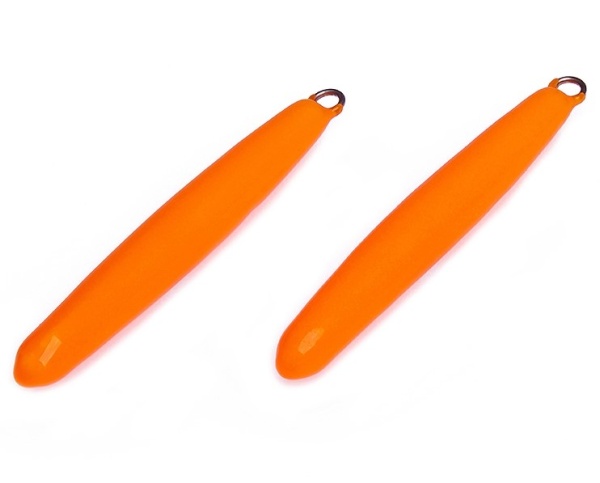 Картинка Грузило Higashi Long Sinker Fluo orange (2 шт.) 8 г от магазина Главный Рыболовный
