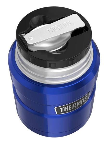 Картинка Термос из нержавеющей стали в комплекте с ложкой Thermos SK3020-BL, 0,71 л от магазина Главный Рыболовный