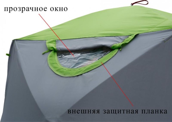 Картинка Окно прозрачное для палаток серии Лотос Куб (полиуретан -40°С) от магазина Главный Рыболовный