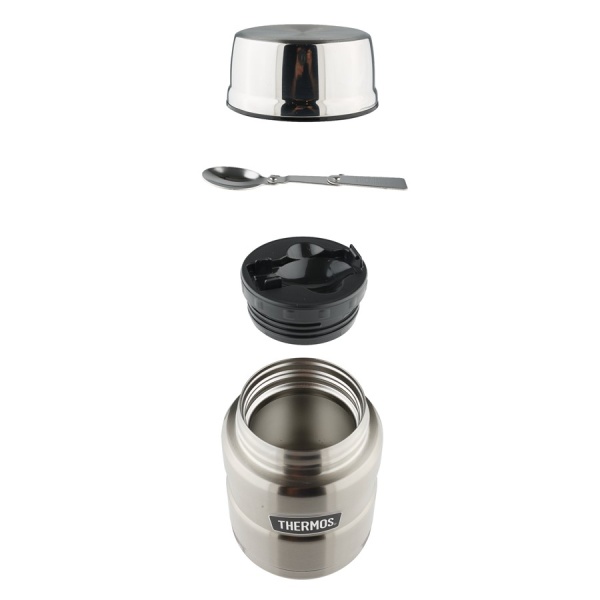 Картинка Термос из нержавеющей стали с ложкой Thermos SK3020ST, 0,71 л от магазина Главный Рыболовный