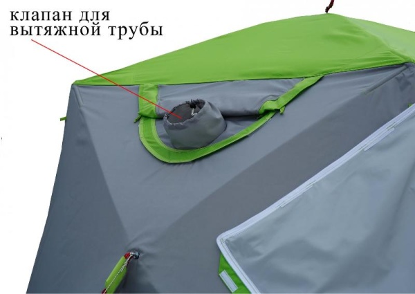 Картинка Клапан под вытяжную трубу теплообменника для палаток Лотос Куб от магазина Главный Рыболовный