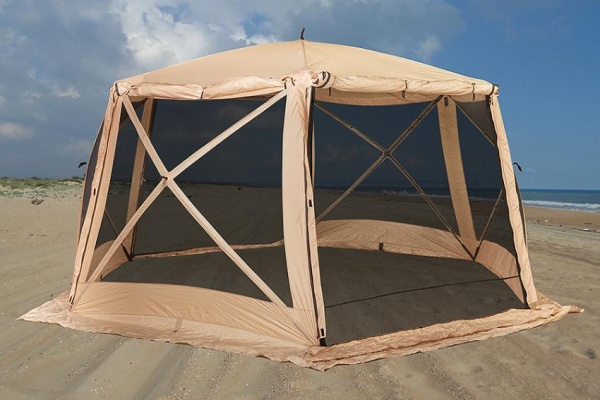 Картинка Кухня-шатер Higashi Yurta  Mesh Sand, 460х460х210 см, 18 кг от магазина Главный Рыболовный