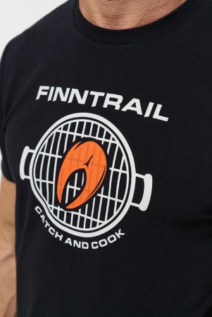 Картинка Футболка Finntrail Steak, Black_N (S) от магазина Главный Рыболовный