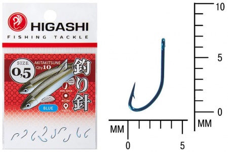 Крючок Higashi Akitakitsune ringed №0,5 Blue от магазина Главный Рыболовный