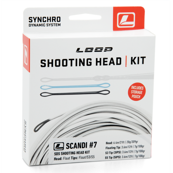 Стреляющая голова Loop SDS Synchro Scandi Kit #6, Floating Belly +3 Tips (F, S3, S5) (США)