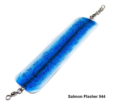 Картинка Флешер Salmon Flasher 944 Light Blue Glow Body Full Glow Body UV от магазина Главный Рыболовный